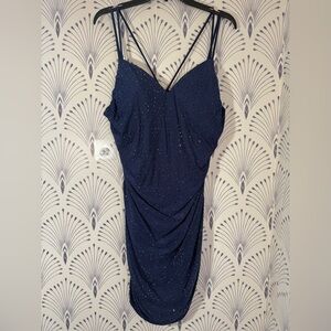 Studio B Design Navy Dress with Sparkling Details